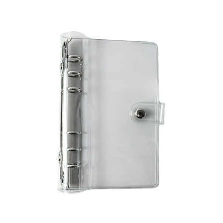 Yokua Clear Notebook Binders Soft Binder with Snap Button 6 Rings Planner Binder