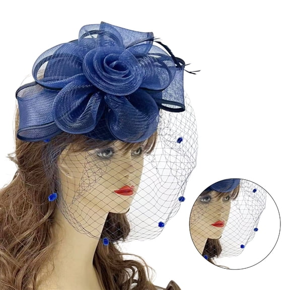 Yokua Cocktail Hat 1920s Fascinator Hat Vintage Flower Bowler Hat Flapper Headpieces