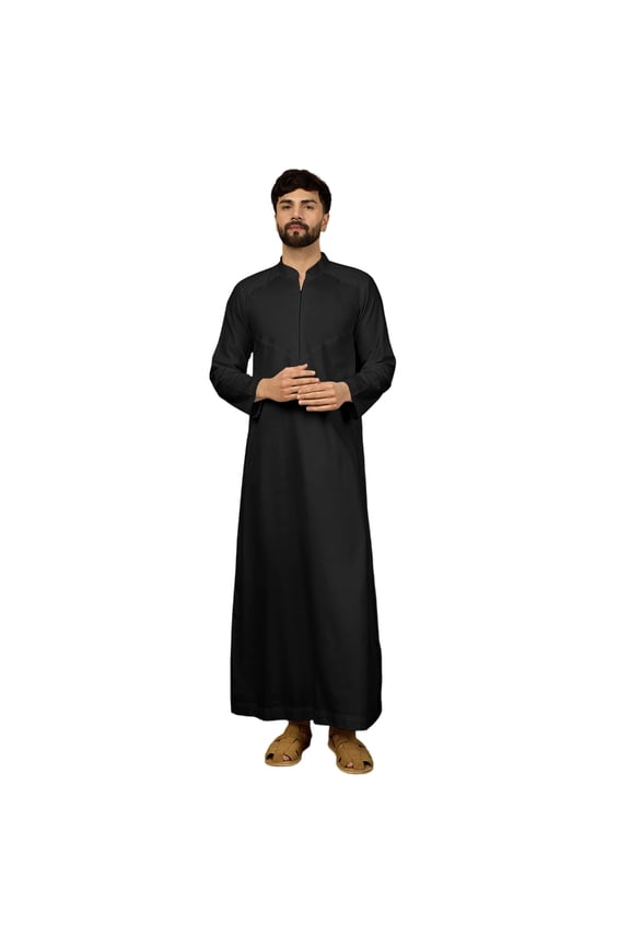 Comfortable and Breathable Saudi Men's Thobe Loose Fit for Everyday Wear