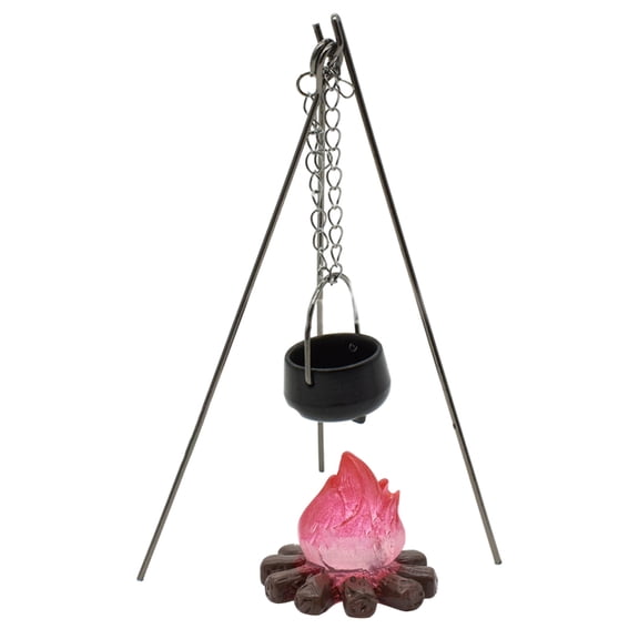Yokua Cooking Cookware Hanging Cauldron Model Dollhouses Kitchenware 1:12 Scale