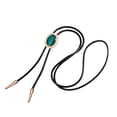 thumbnail image 1 of Yokua Cowboy Braided Cord Bolo Tie Oval Shape Gem Stone Adjustable Necktie Necklace, 1 of 20