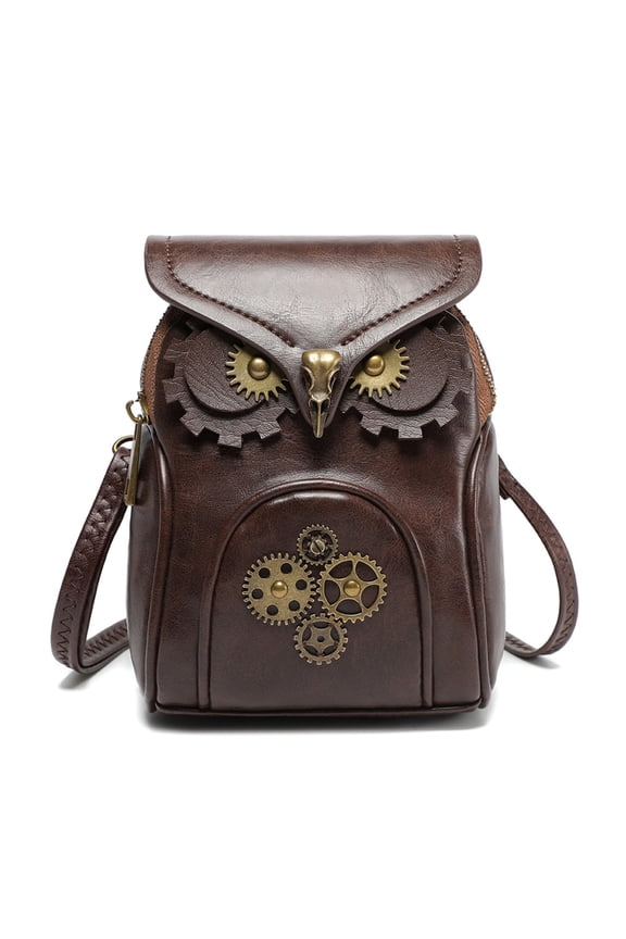 Creative Owl Crossbody Bag Medieval Messenger Bag PU Shoulder Bag Phone Bag