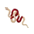 thumbnail image 1 of Yokua Crystal Snake Brooch Badge Pin for 2025 Year of Snake Formal Event Jewelry Pin, 1 of 17
