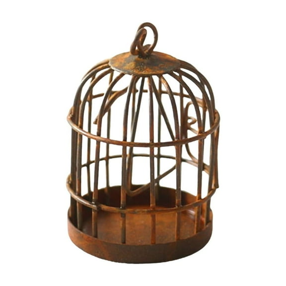 Yokua Cute Bird Cage Room Office Cab Interior Decors Birdcage Shaped Model