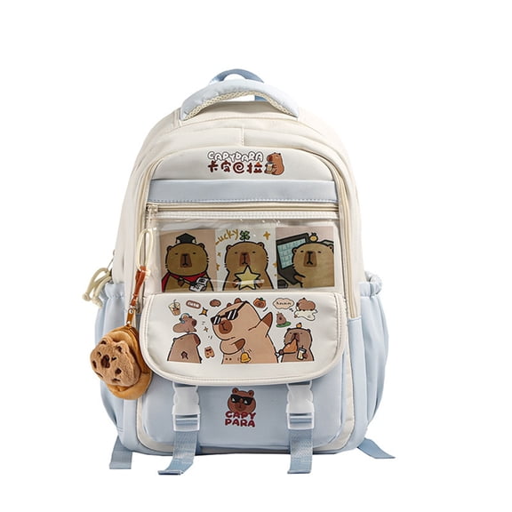 Yokua Cute Capybara Large Capacity Backpack School Bag For Students And Traveler