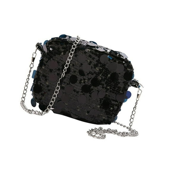 Yokua Delicate Crossbody Bag Evening Purse for Women with Sequined Detail and Chain
