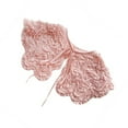 thumbnail image 1 of Yokua Detachable Fake Collar Shawl Elegant 3D Ruffled Ruched Jacquard Pink Capelet, 1 of 7