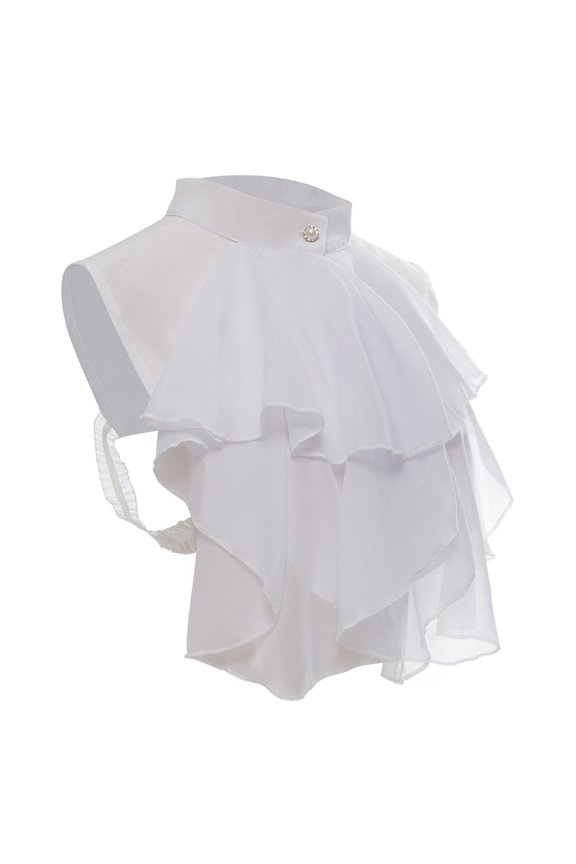 Detachable Ruffled Jabot False Collar Victorians Half Shirt Fashion Statement