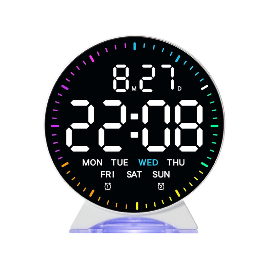 Yokua Digital Wall Clock With Large LED Display Wireless control 2 ...