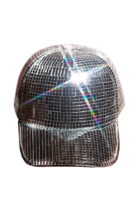 Disco Mirror Hat for Adults Glittering Bucket Cap Bachelorette Party Women Hat