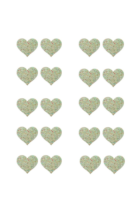 Disposable Night Glow Breast Stickers for Women 10 Pairs Glitter Nipple Covers