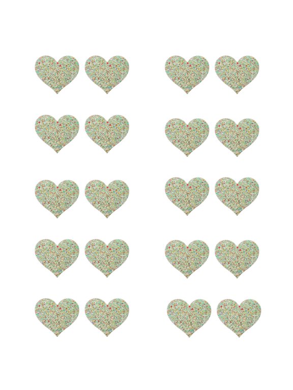 Disposable Night Glow Breast Stickers for Women 10 Pairs Glitter Nipple Covers