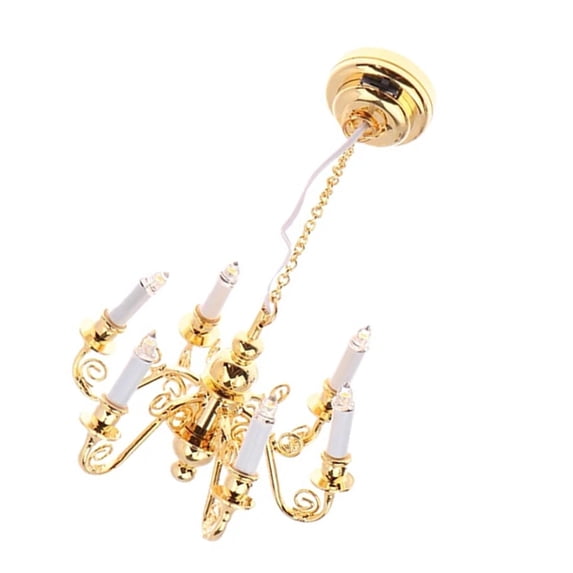 Yokua Dollhouses Miniature Ceiling Lamp 1/12 Lighting Accessory Scene Display Decors