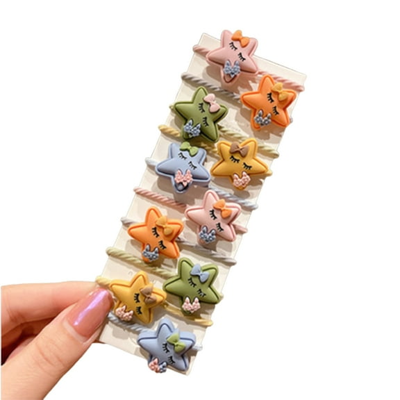 Yokua Elastic Hair Ties Stars Hair Rope Cartoon Animal Ponytail Holder Girls Gifts