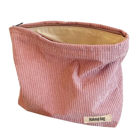 Yokua Elegant Corduroy Cosmetic Pouches Makeup Bag for Vacations and Business Trip