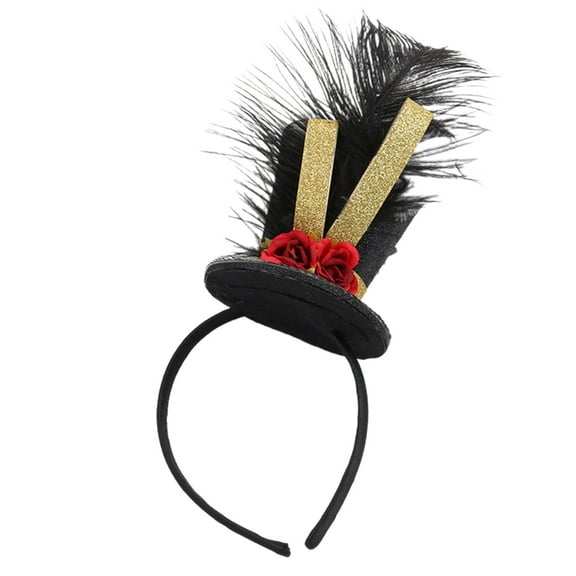 Yokua Elegant Top Hat Headband Fascinators Hat Top Hat 1920s Tea Hat for Women