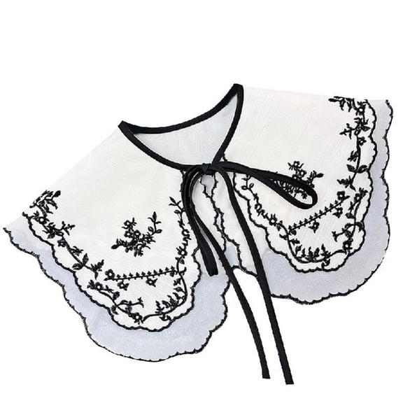 Yokua Embroidery Collar False Collar Shoulder Wrap Dickey Collar Detachable Collar