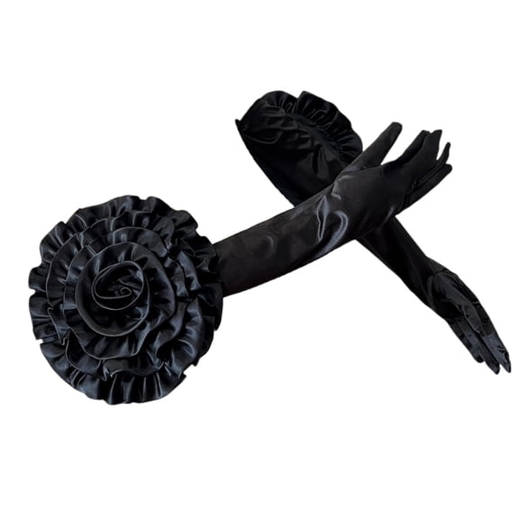 Yokua Evening Galas Dress Gloves Lady Stage Performances Elbow Length Wedding Gloves