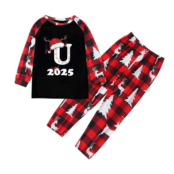 Yokua Family Christmas Pajamas Matching Sets Fashion Sets Couples Matching Holiday Sleepwear