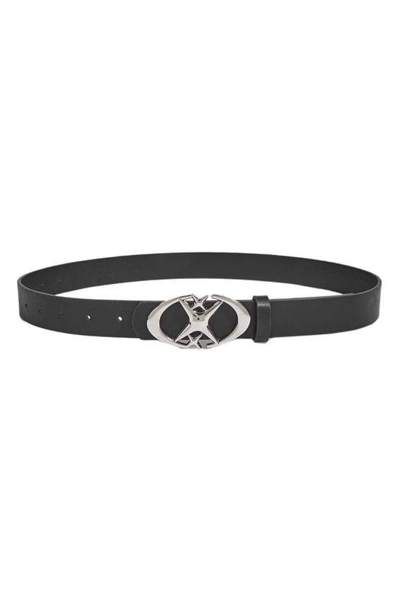 Female Belt Simple Moon Star Buckle Belt Skinny Waistband Fashion Waist Belt