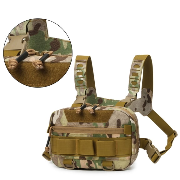 Yokua Fishing Chest Bag Running Backpacks Outdoor Travel Vest Bag Front Chest Pack