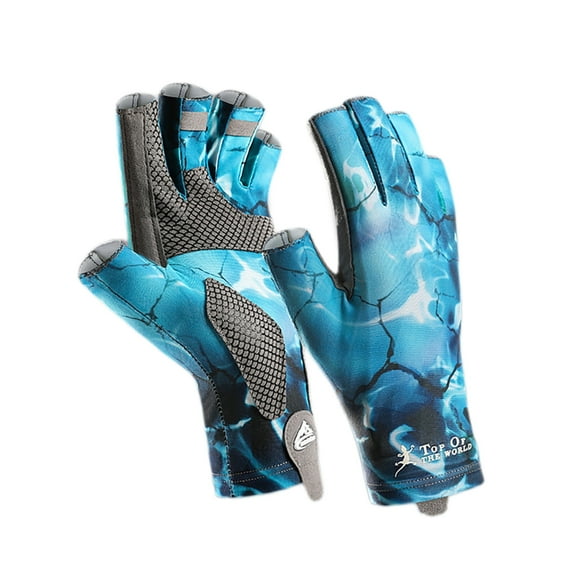 Yokua Fishing Protector Hunting Cycling Fishing Gloves Breathable Fingerless Gloves
