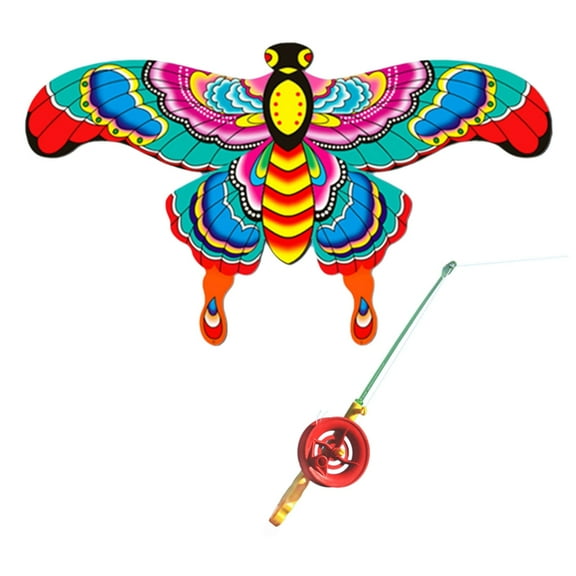 Yokua Fishing Rod Dynamic Wing Kites for Garden Funny Dynamic Bird Kites Party Supply