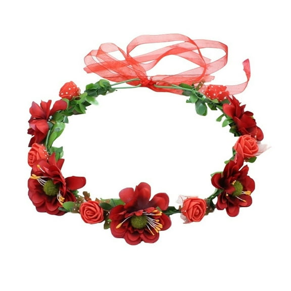 Yokua Flower Headbands Women Bride Flower Crown Wedding Flower Garlands Crown