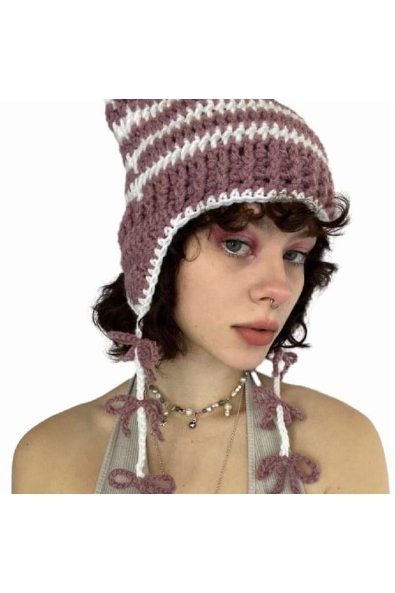 Girl Cartoon Cat Ear Knit Beanie Hat Y2K-style Party Photo Props Hot Girl