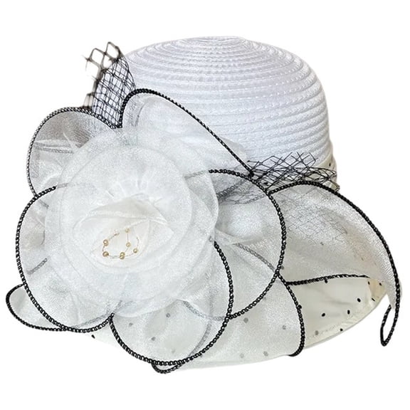 Yokua Girls Church Hat for Wedding Sun Hat Summer Hat Outdoor Beach Summer
