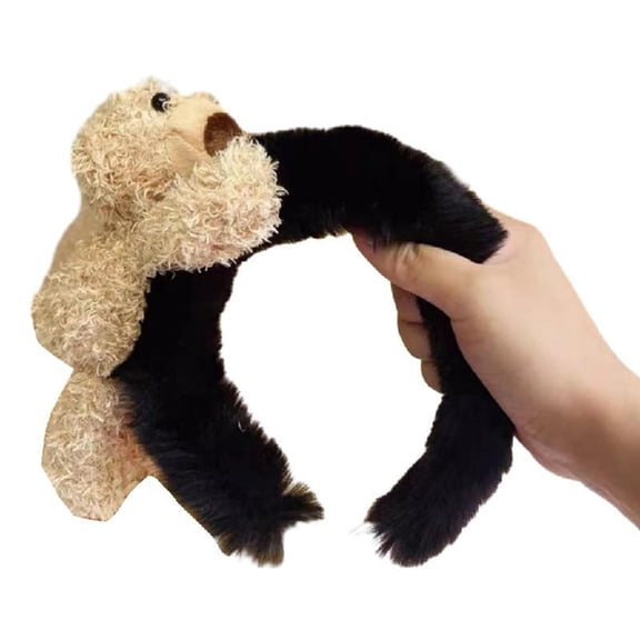 Yokua Girls Wide Headbands Funny Bear Headwear Puff Hair Bands Accessories