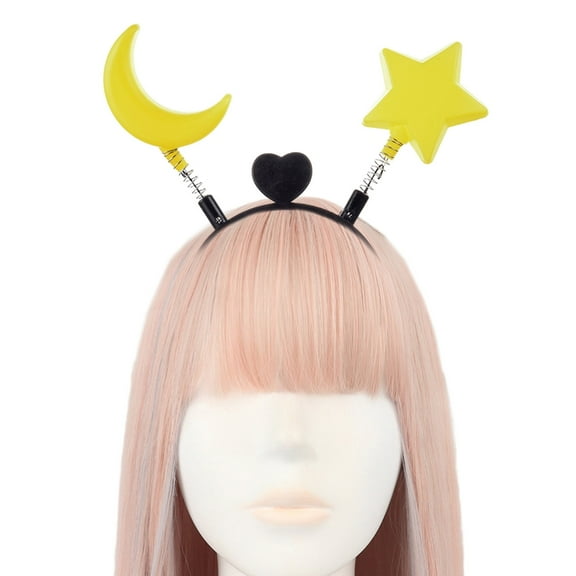 Yokua Glow Party Supplies Luminous Moon Headband Glow in the Dark Party Decoration