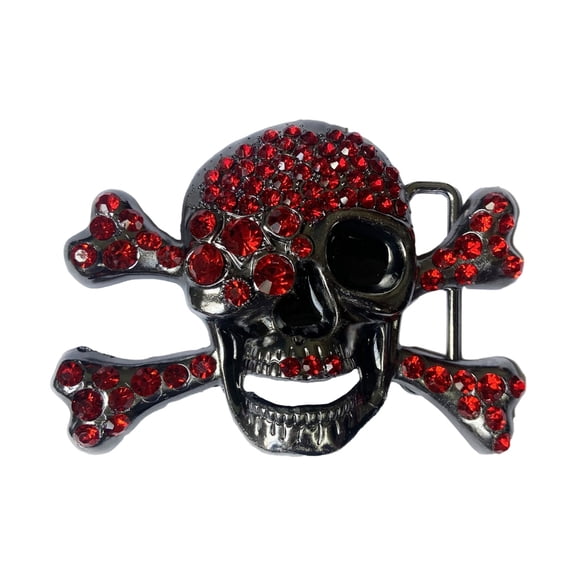 Yokua Gothic Halloween Rhinestone Skull Belt Buckle Cowboy DIY Waist Belt Supplies