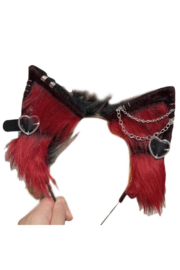Gothic Headband Students Live Broadcast Hairband Cat Ear Hair Hoop Colorful