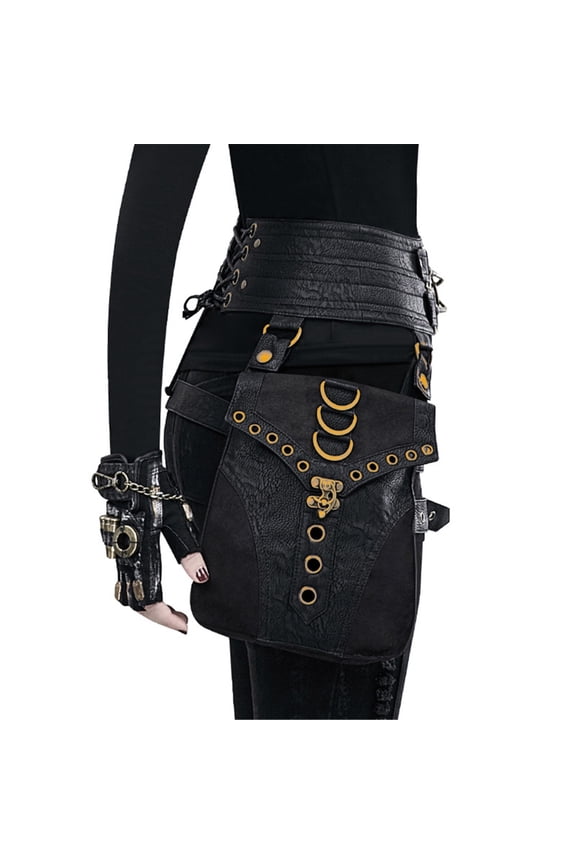 Gothic Hip Bag Cool Waist Bag Functionable Fanny Pack for Urban Explorers