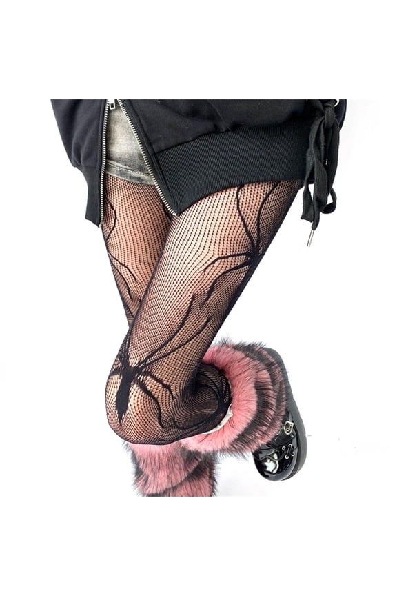 Gothic Spiderweb Pattern Pantyhose Fishnet Mesh Tights Stocking for Nightclub