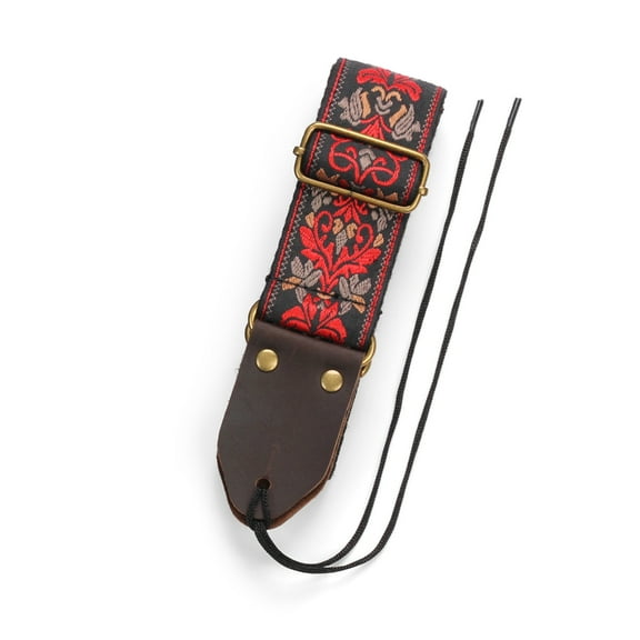 Yokua Guitar Strap Adjustable Guitar Strap Belt Vintage Flower Guitar Shoulder Belt