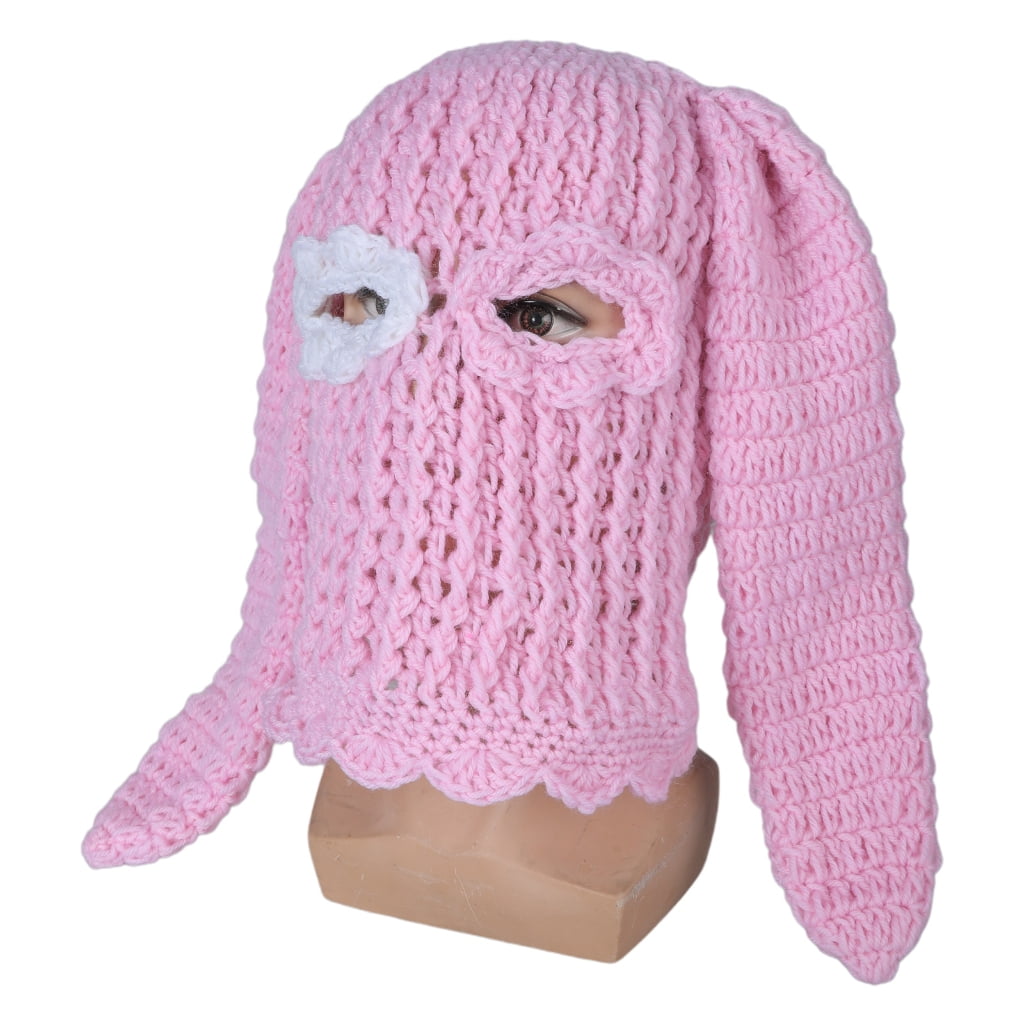 Yokua Halloween Balaclavas Long BunnyEar Hat Rabbit Ears