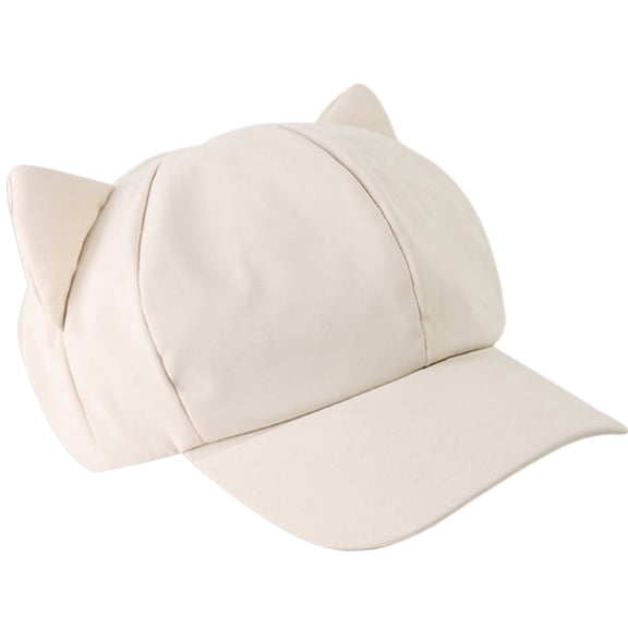 Yokua Harajuku Cats Ear Hat Comfortable Octagonal Hat for Girl Women Sunproof Hat