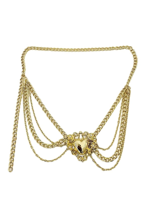 Heart Chain Belt Female Waist Chain Corset Belt Skirt Waist Decors