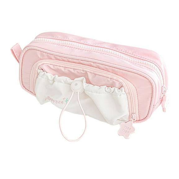 Yokua High Capacity Pen Holder Box Zippered Pencil Bag Marker Pouch Desk Organizers