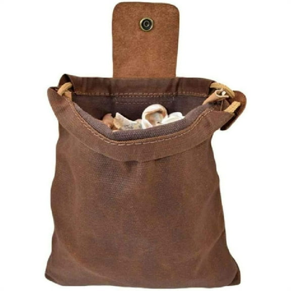 Yokua Hiking Waist Pack Waxed Canvas Foraging Pouch Leather Mushroom Belt Bag