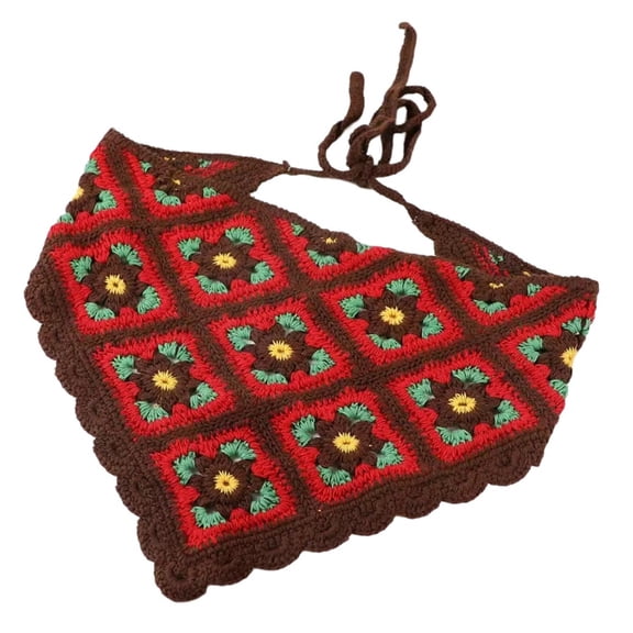 Yokua Hollowed Flower Headscarf Hairband Crochet Hair Kerchief Elegant Hair Scarves