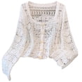 thumbnail image 1 of Yokua Hollowed Knit Lace Cover Up Jackets Crochet Floral Sweater Cardigan for Womens, 1 of 12