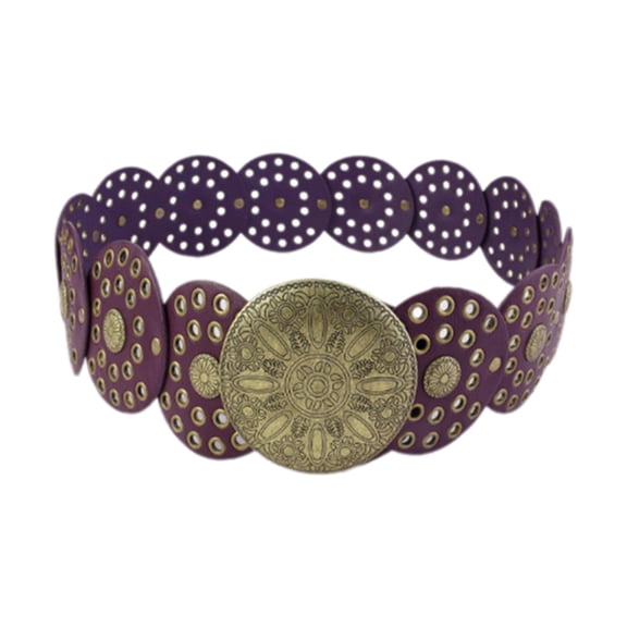 Yokua Hot Girl Cowboy Waist Belt Grommet Discs Waist Belt for Jeans Dresses