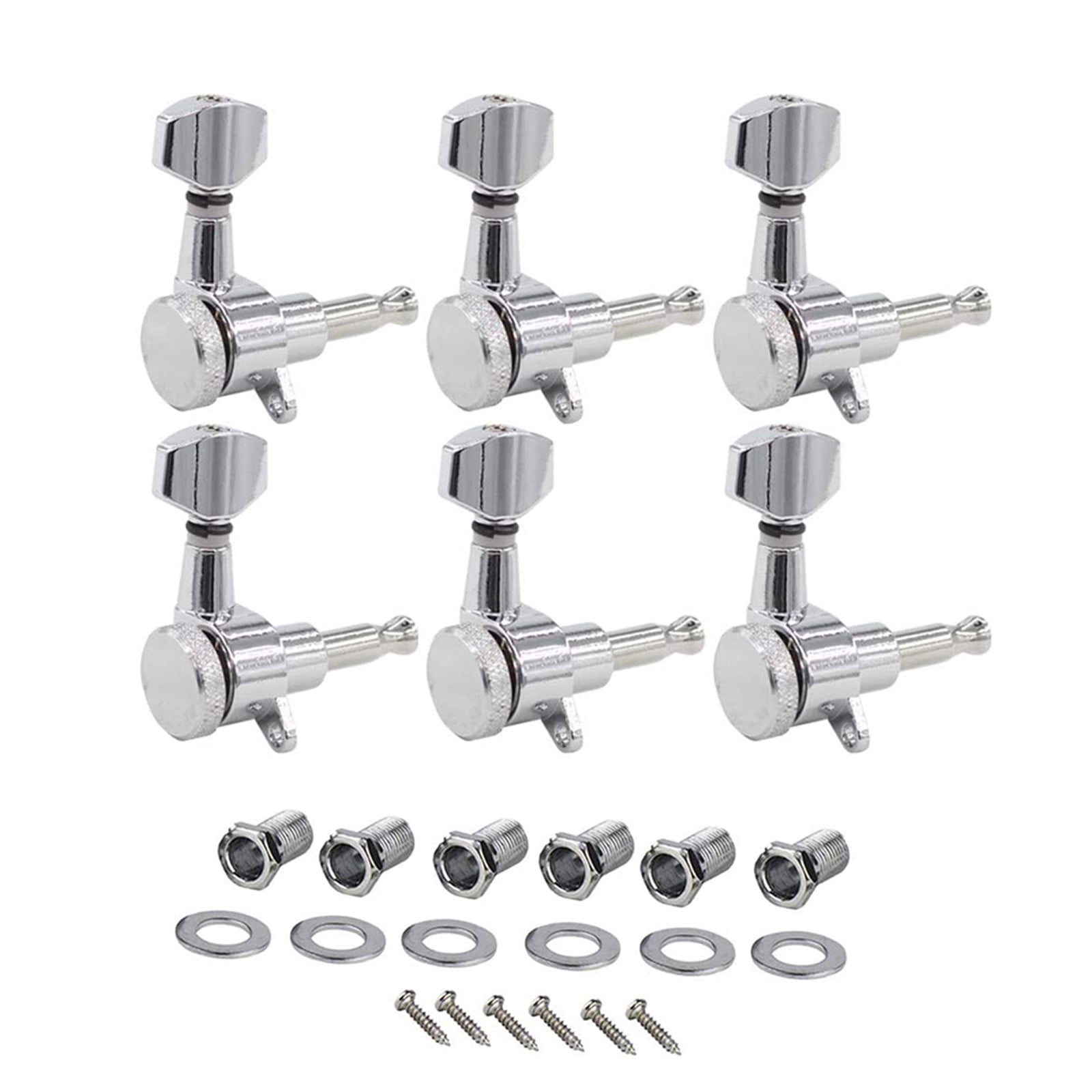 Yokua Inline Chrome Electric Guitar Locking Pick Set for ST TL Style