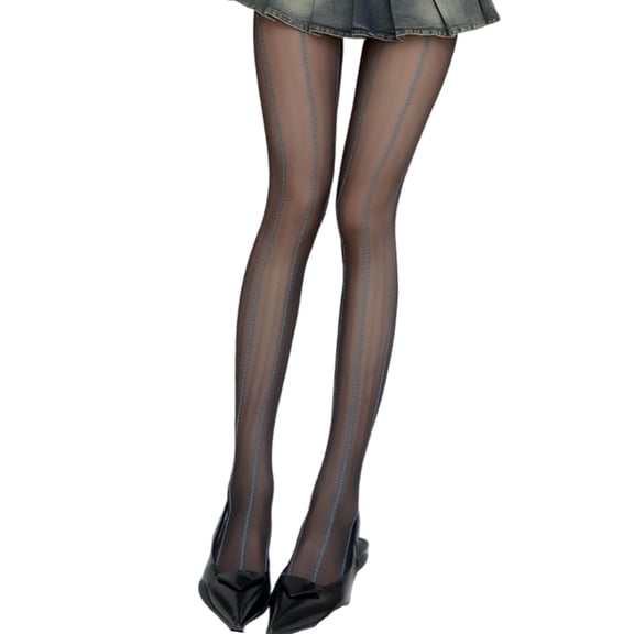 Yokua Jacquard Wheat Stripe Pattern Women Tights Sheer Pantyhose Stockings Leggings