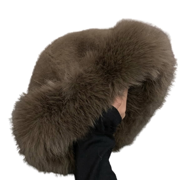 Yokua Keep Warm Woman Plush Fisherman Hat Winter Fisherman Hat for Dating Shopping