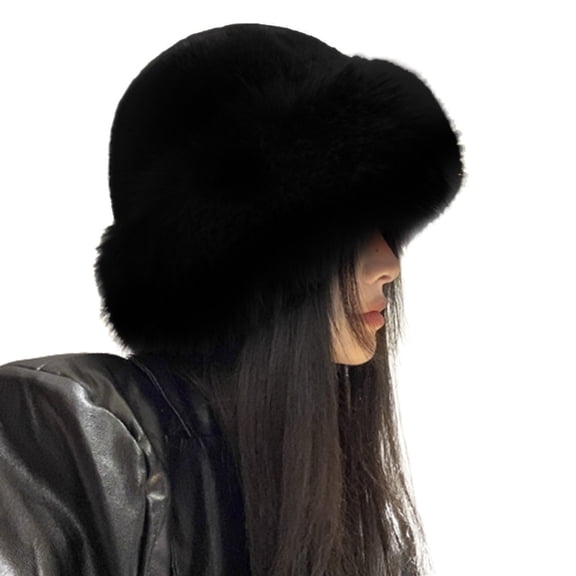 Yokua Keep Warm Woman Plush Fisherman Hat Winter Fisherman Hat for Dating Shopping