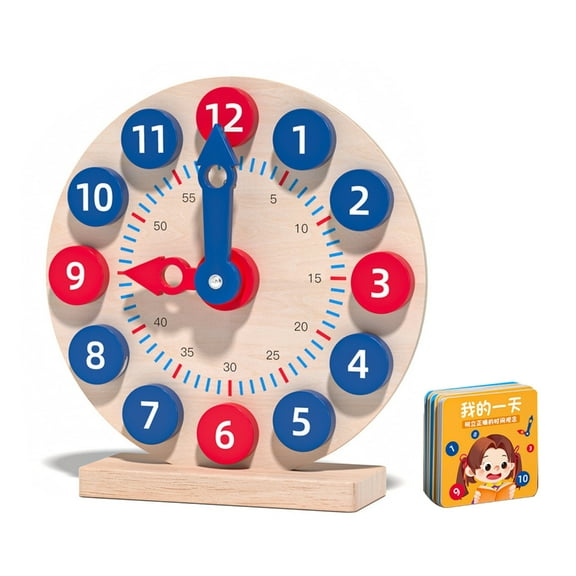 Yokua Kids Clock Board Teaching Demonstration Clock Telling Time Teaching Clock